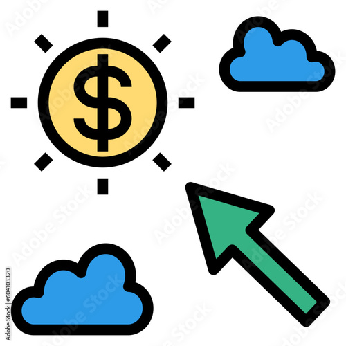 value filled outline style icon