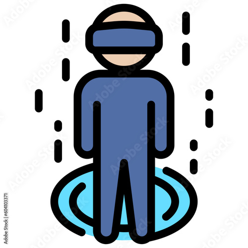 Warp filled outline style icon