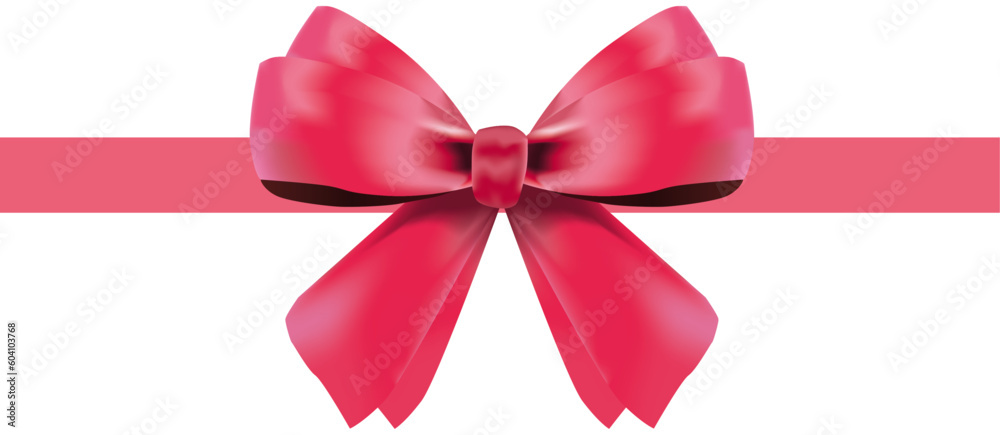 pink ribbow on white background used in various festivals