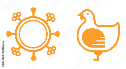 Avian Influenza Virus with Chicken photo