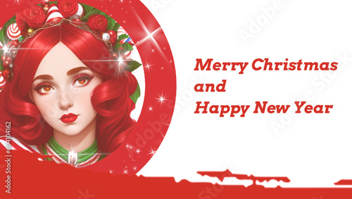 Merry Christmas and Happy New Year - greeting card - ideal for website, invitation, presentation, email, card, postcard, book, poster, playbill, printable , banner	
