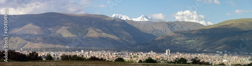 Vista Panorámica de la ciudad de Huancayo de fondo el nevado Huaytapallana photo