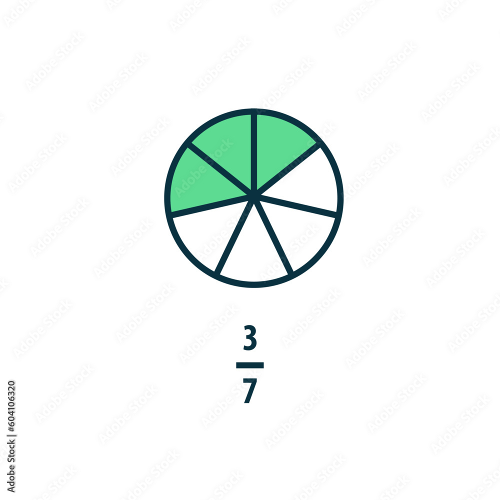Fraction icon vector logo design template Fraction icon vector logo design template