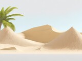 Summer tropical background with sand. ai generative