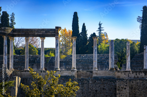Roman Theatre of Merida, Spain. Tourist destination