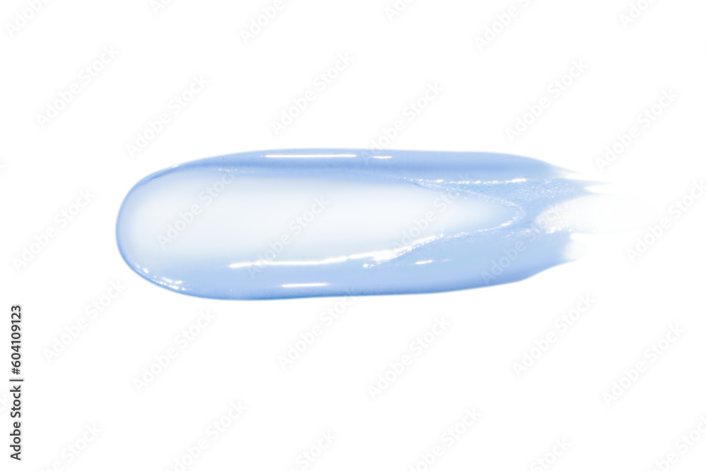 Dab of pastel blue paint. On a blank background. PNG