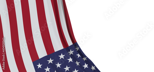 USA or america flag background with copy space