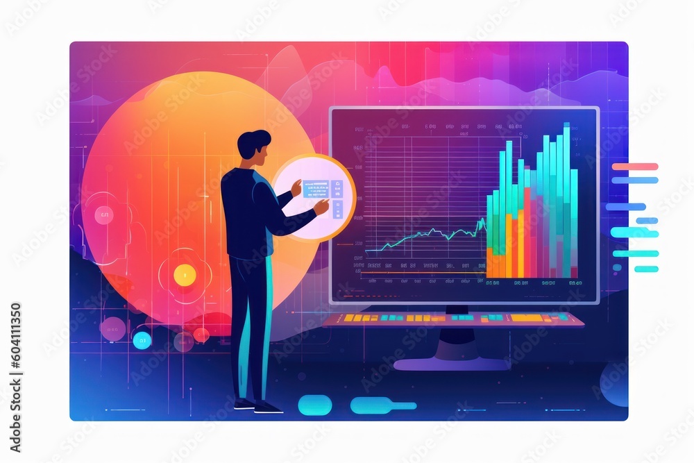 Professionals working with AI-powered data analysis tools or visualizing complex data sets. Generative AI. Professionals working with AI-powered data analysis tools or visualizing complex data sets. Generative AI.