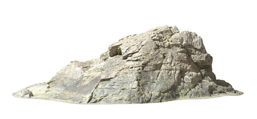 3d rendering rocks mountains shapes on transparent backgrounds png