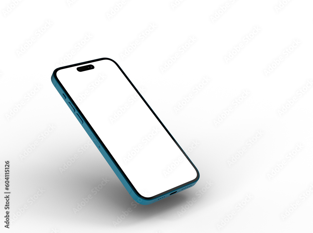 3d smartphone with blank screen isolated 3d smartphone with blank screen isolated