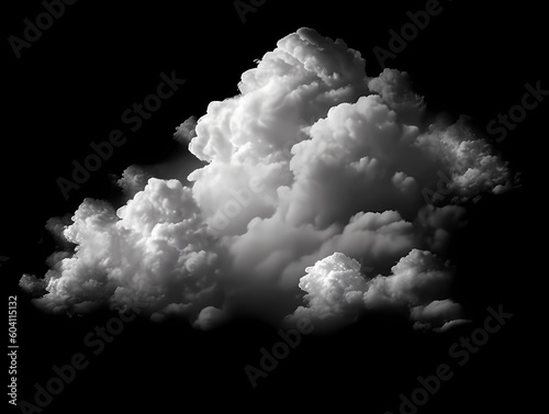 Isolated cloud on black background © Alexandr
