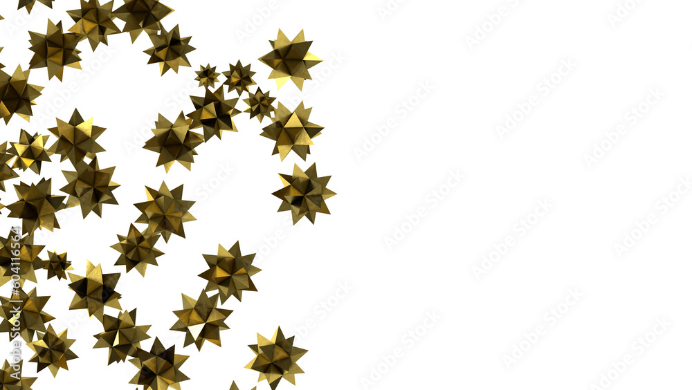 stars. Confetti celebration, Falling golden abstract decoration for party, birthday celebrate, (PNG transparent)