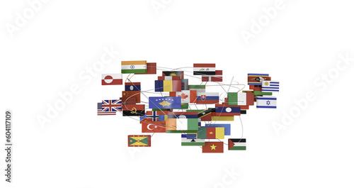 Globe International World Flags - PNG transparent © vegefox.com