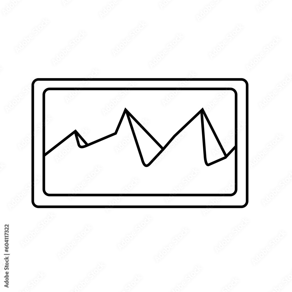 Mountain Canvas Outline Icon
