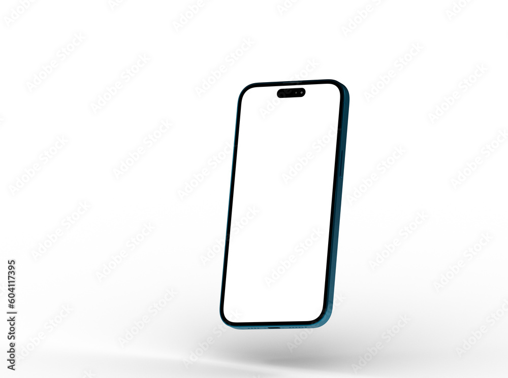 smartphone With Blank Screen in 3d smartphone With Blank Screen in 3d