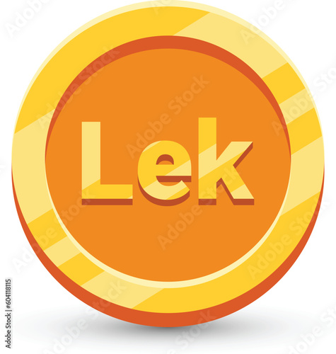 Gold Coin with Albanian Lek Sign