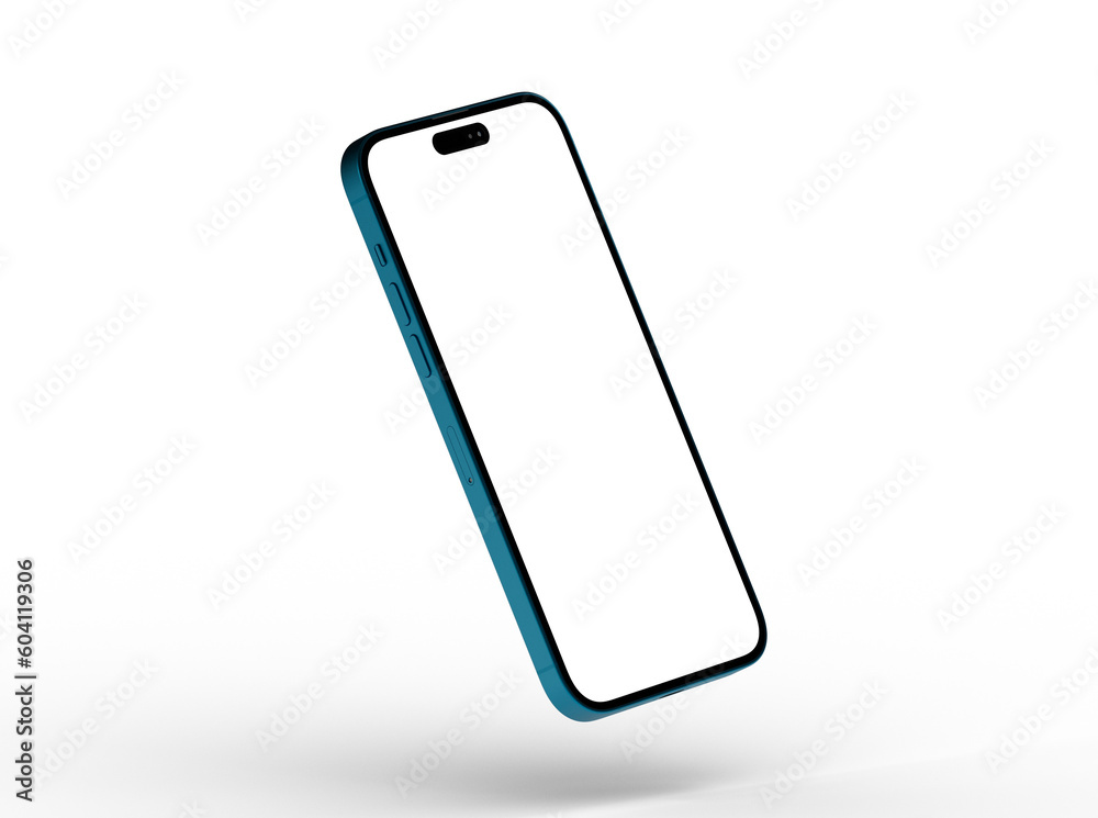 All-screen smartphone mockup isolated 3d All-screen smartphone mockup isolated 3d