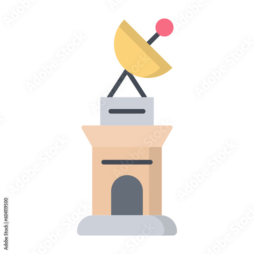 Observation Post Flat Icon