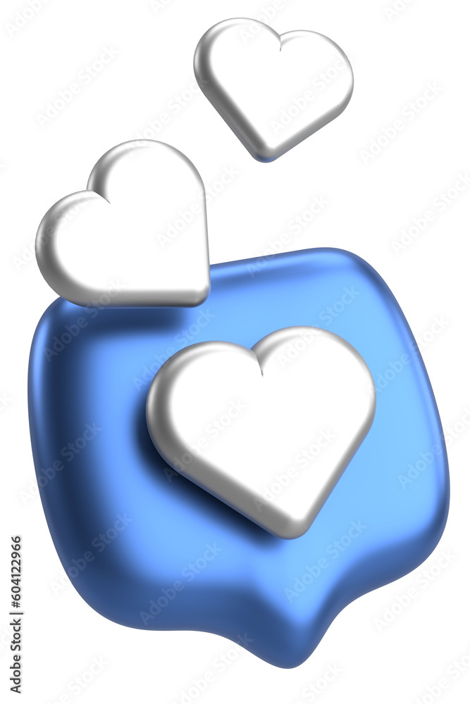Like icon. 3D icon. 3D illustration. Like icon. 3D icon. 3D illustration.