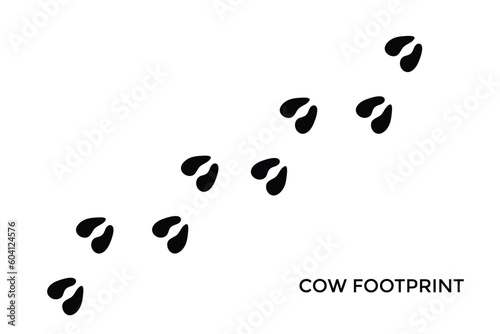 Cow step icon, step in simple style. stock illustration