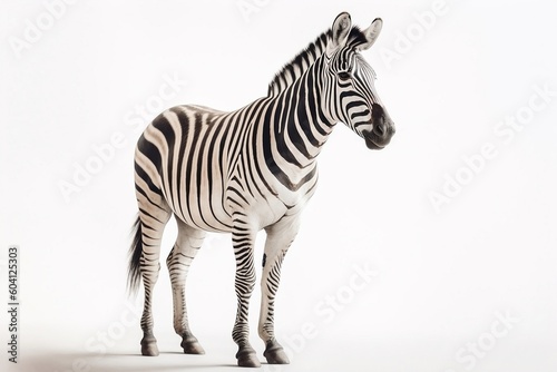 zebra isolated on white background