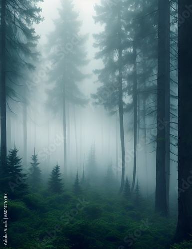 Foggy moody forest © Arwed