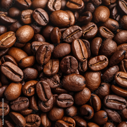 Coffee beans background. Generative AI