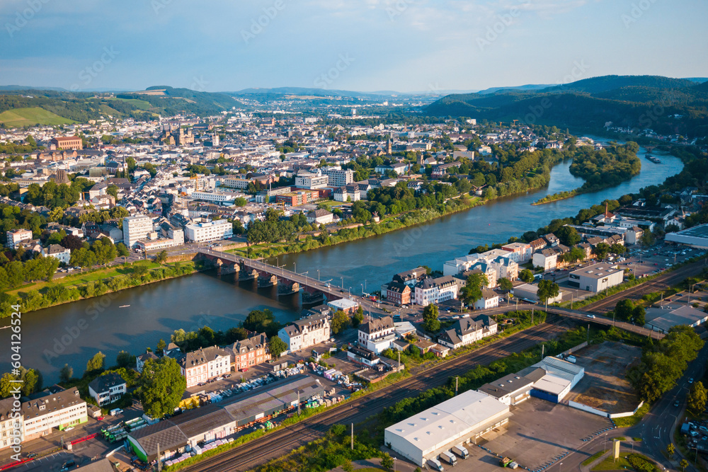 Trier aerial panoramic view, Germany