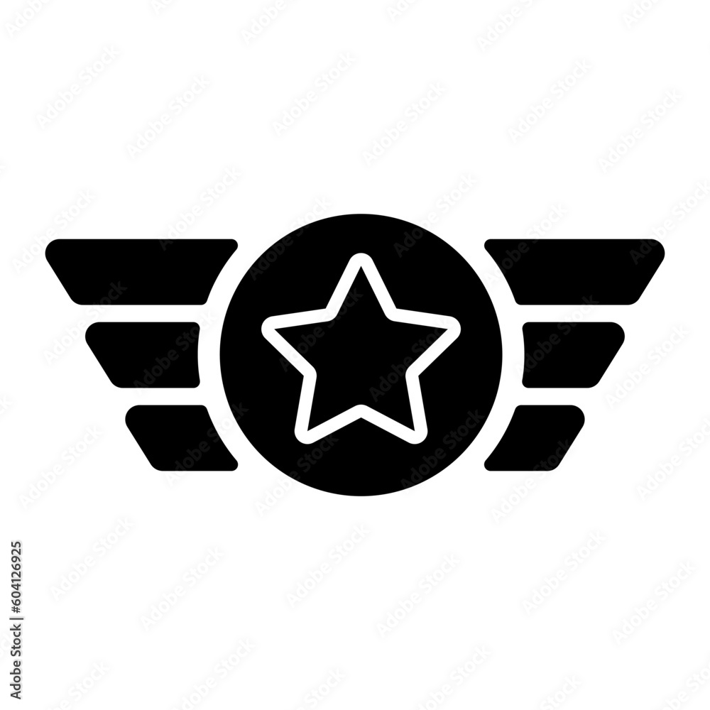 Rank Star Glyph Icon Rank Star Glyph Icon