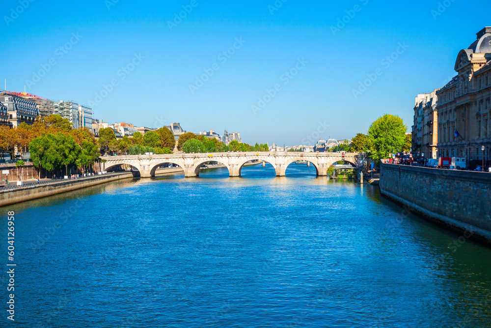 Bridge through Seine river, Paris