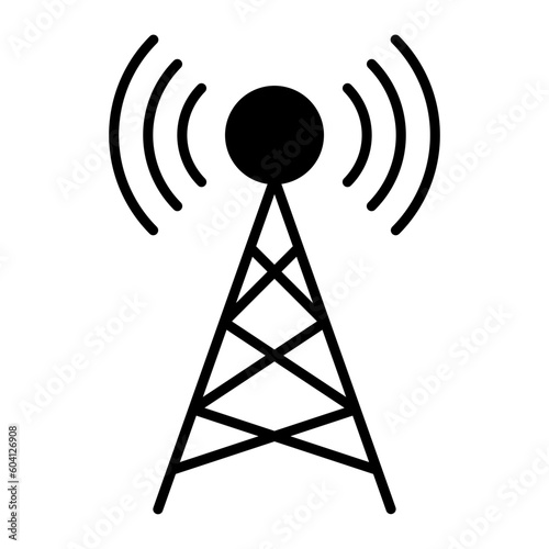Radio Locator Glyph Icon photo