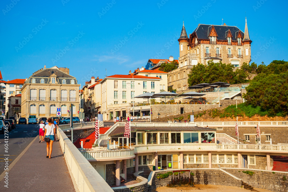 Centre of Biarritz city, France
