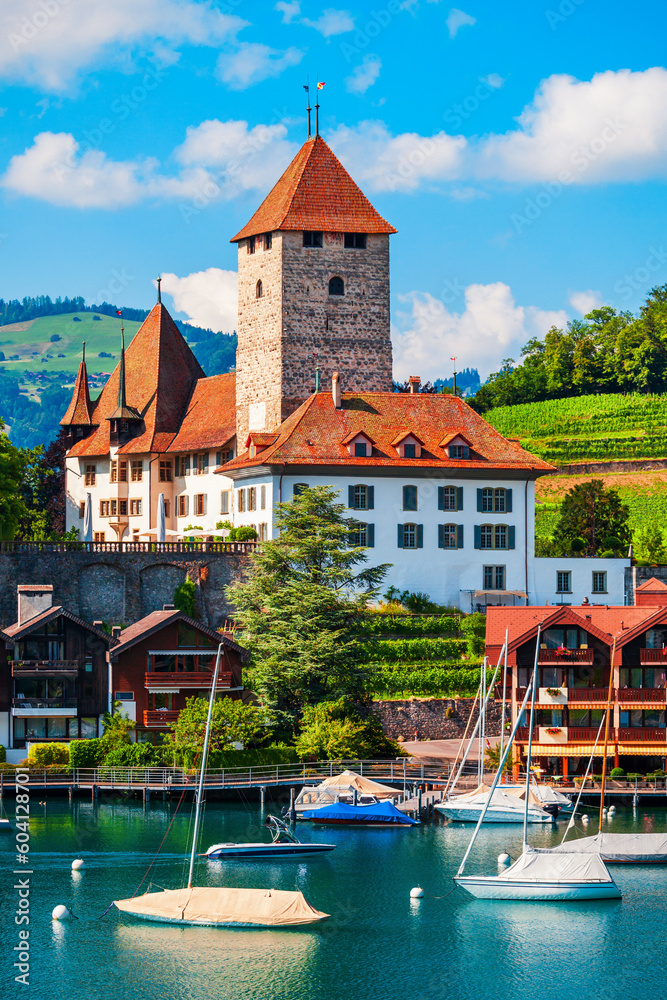 Obraz premium Schloss Spiez Castle in Switzerland