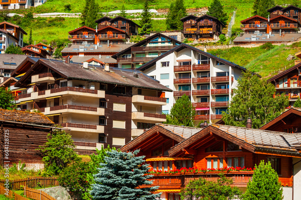 Traditional houses in Zermatt, Switzerland