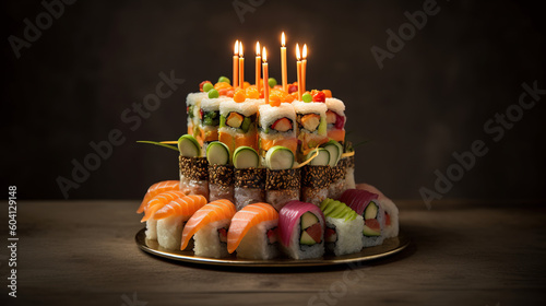 Sushi Birthday Cake
