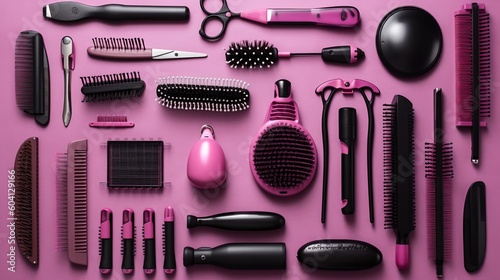 A set of cosmetic tools, generative ai