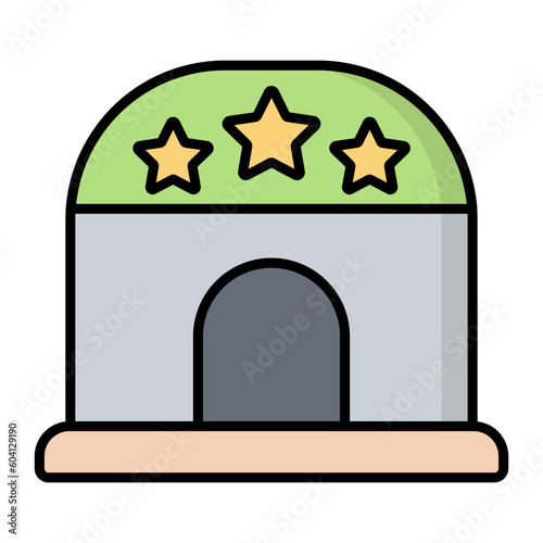Military Base Line Color Icon