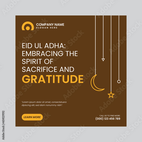 Eid Ul Adha Post Design Template for Social Media photo