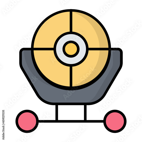 Search Light Line Color Icon