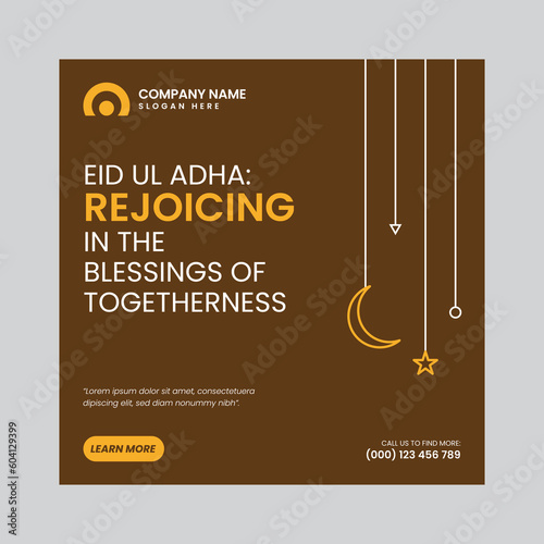 Eid Ul Adha Post Design Template for Social Media photo