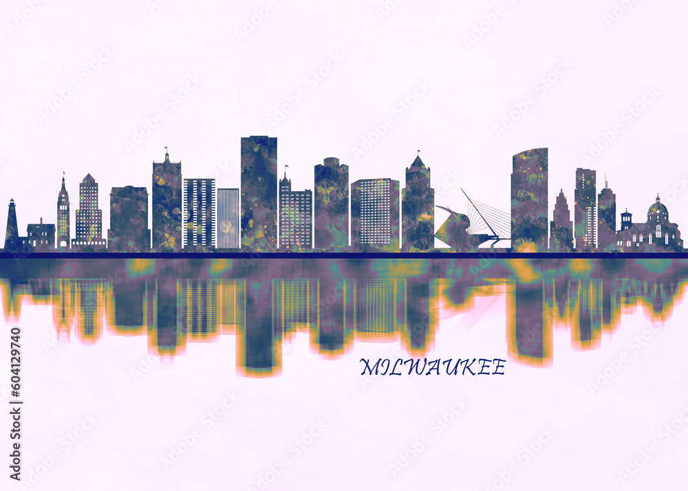 Milwaukee Skyline. Cityscape Skyscraper Buildings Landscape City Background Modern Art Architecture Downtown Abstract Landmarks Travel Business Building View Corporate Milwaukee Skyline. Cityscape Skyscraper Buildings Landscape City Background Modern Art Architecture Downtown Abstract Landmarks Travel Business Building View Corporate