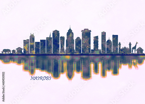 Nairobi Skyline. Cityscape Skyscraper Buildings Landscape City Background Modern Art Architecture Downtown Abstract Landmarks Travel Business Building View Corporate