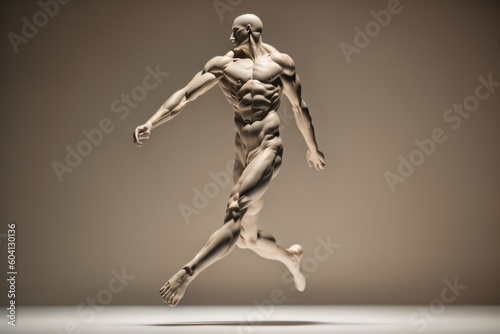A sculpture of a human figure in motion ai