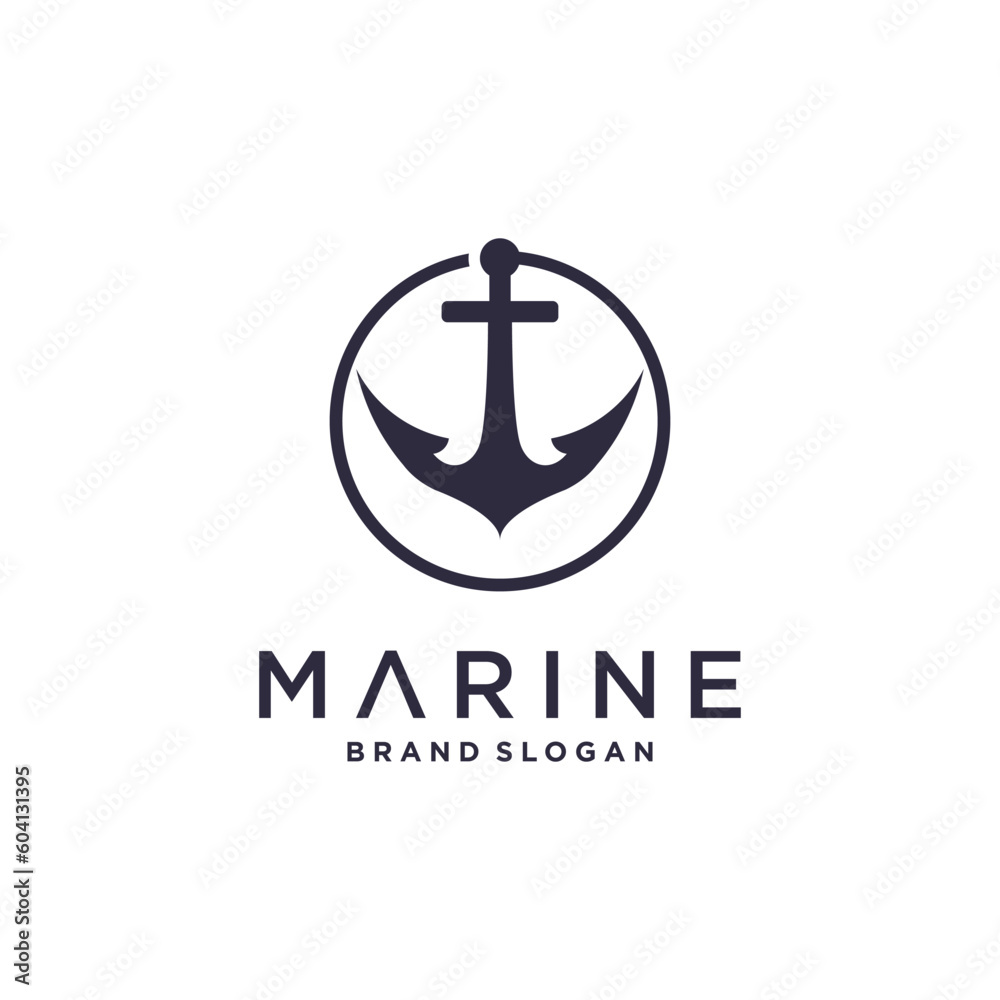 Marine logo design vector with modern unique style Marine logo design vector with modern unique style