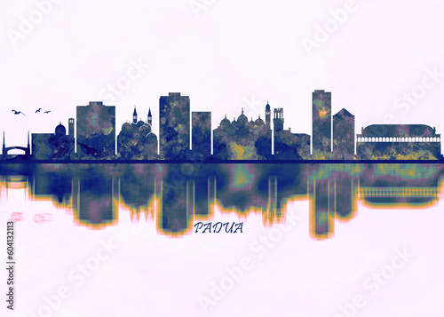 Padua Skyline. Cityscape Skyscraper Buildings Landscape City Background Modern Art Architecture Downtown Abstract Landmarks Travel Business Building View Corporate