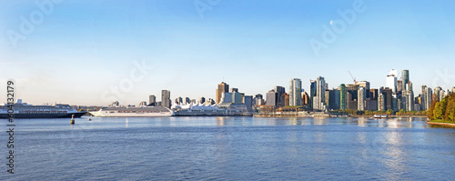 Vancouver City skyline. Downtown area. British Columbia, Canada. Early Morning Panoramic View © birdiegal
