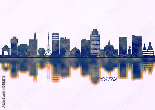 Patna Skyline. Cityscape Skyscraper Buildings Landscape City Background Modern Art Architecture Downtown Abstract Landmarks Travel Business Building View Corporate