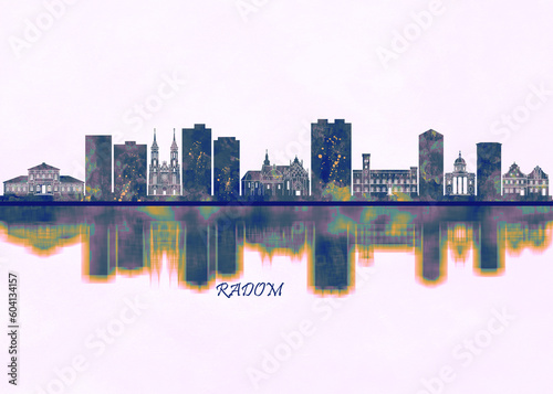 Radom Skyline. Cityscape Skyscraper Buildings Landscape City Background Modern Art Architecture Downtown Abstract Landmarks Travel Business Building View Corporate