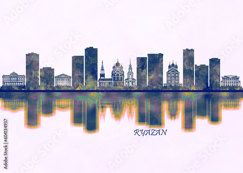 Ryazan Skyline. Cityscape Skyscraper Buildings Landscape City Background Modern Art Architecture Downtown Abstract Landmarks Travel Business Building View Corporate