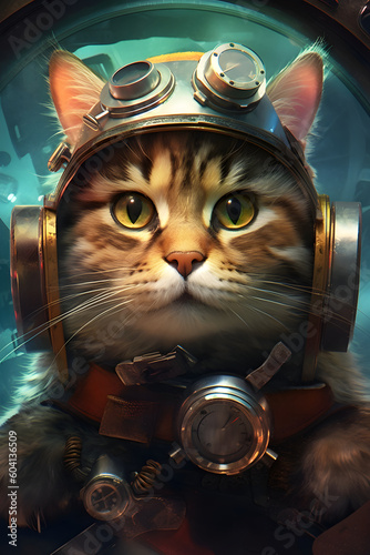 Cat in space - generative ai